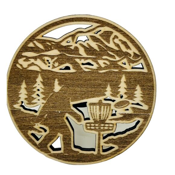 Disc Golf Car Air Freshener Laser Engraved Wood Vent Clip On CHOOSE DESIGN - Picture 3 of 16